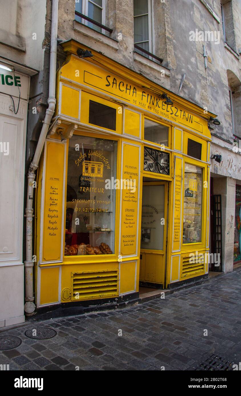 Jüdische Bäckerei in Le Marais, Paris Stockfoto