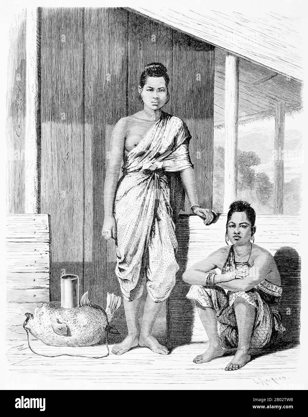 Henri Mouhot (* 15. Mai 1826 in Paris; † 10. November 1861) war ein französischer Naturforscher und Entdecker der Mitte des 19. Jahrhunderts. Er wurde in Montbéliard, Doubs, Frankreich geboren - in der Nähe der Schweizer Grenze, verbrachte aber seine Kindheit in Russland und möglicherweise Teilen Asiens. Er starb in der Nähe von Naphan, Laos. An ihn erinnert man sich vor allem im Zusammenhang mit Angkor. Mouhot's Grab befindet sich etwas außerhalb von Ban Phanom, östlich von Luang Prabang. Stockfoto