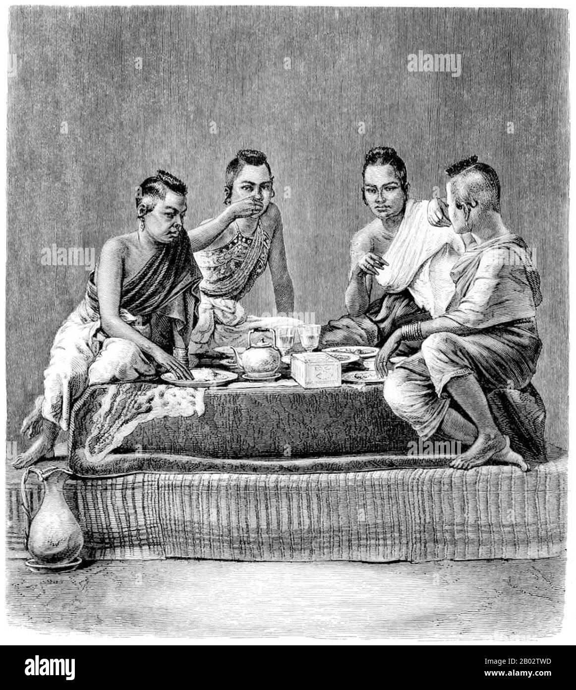 Henri Mouhot (* 15. Mai 1826 in Paris; † 10. November 1861) war ein französischer Naturforscher und Entdecker der Mitte des 19. Jahrhunderts. Er wurde in Montbéliard, Doubs, Frankreich geboren - in der Nähe der Schweizer Grenze, verbrachte aber seine Kindheit in Russland und möglicherweise Teilen Asiens. Er starb in der Nähe von Naphan, Laos. An ihn erinnert man sich vor allem im Zusammenhang mit Angkor. Mouhot's Grab befindet sich etwas außerhalb von Ban Phanom, östlich von Luang Prabang. Stockfoto