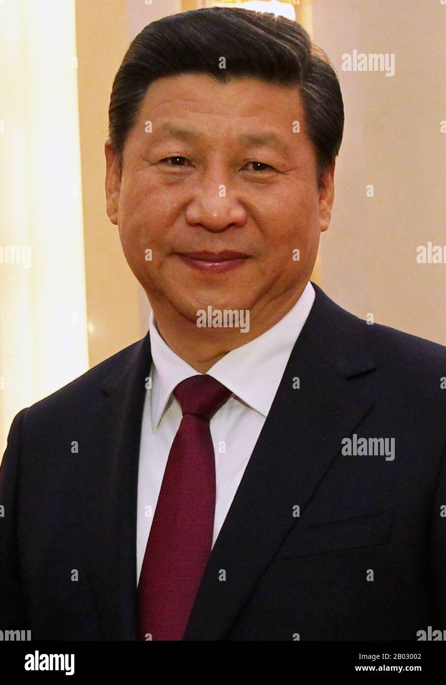 XI Jinping (* 15. Juni 1953) ist Generalsekretär der Kommunistischen Partei Chinas, Präsident der Volksrepublik China und Vorsitzender der zentralen Militärkommission. Stockfoto