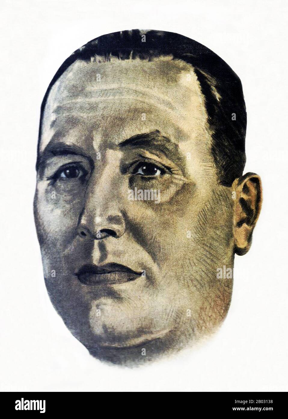 Juan Domingo Peron (* 8. Oktober 1895 in Argentinien; † 1. Juli 1974) war ein argentinischer Militäroffizier und Politiker. Nachdem er in mehreren Regierungspositionen tätig war, darunter auch in denen des Arbeitsministers und Vizepräsidenten der Republik, wurde er dreimal zum Präsidenten Argentiniens gewählt und diente von Juni 1946 bis September 1955, als er in einem Staatsstreich gestürzt wurde. Und von Oktober 1973 bis zu seinem Tod im Juli 1974. Stockfoto