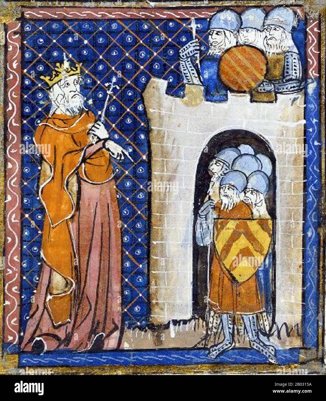 Ṣalāḥ ad-Dīn Yūsuf IBN Ayyūb (c 1138 - 4. März 1193), in der westlichen Welt besser bekannt als Saladhin, war ein kurdischer Moslem, der der erste ayyubische Sultan von Ägypten und Syrien wurde. Er führte die islamische Opposition gegen die Franken und andere europäische Kreuzfahrer in der Levante an. Auf dem Höhepunkt seiner Macht herrschte er über Ägypten, Syrien, Mesopotamien, Hejaz und Jemen. Er führte die Muslime gegen die Kreuzfahrer und rekapitulieren nach seinem Sieg in der Schlacht bei Hattin schließlich Palästina vom Kreuzfahrerreich Jerusalem. Stockfoto