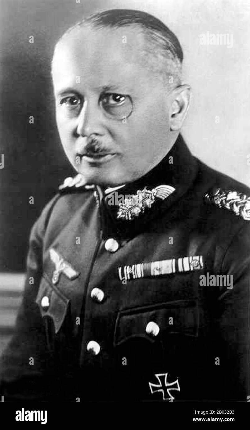 Werner Thomas Ludwig Freiherr von Fritsch (4. August 1880 - 22. September 1939) war ein prominenter Wehrmachtsoffizier, Mitglied des deutschen Oberkommandos, und der zweite deutsche General, der im zweiten Weltkrieg getötet wurde Stockfoto