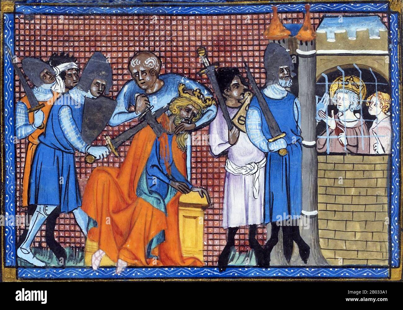 Turanshah, auch Turan Shah (? Mai 1250), (Epithet: Al-Malik al-Muazzam Ghayath al-Din Turanshah) war ein kurdischer Feldherr Ägyptens, ein Sohn von Sultan As-Salih Ayyub. Als Mitglied der Ayyubid-Dynastie wurde er 1249-50 für einen kurzen Zeitraum Sultan von Ägypten. Am 28. Muharram 648 / 2. Mai 1250 gab Turanshah ein großes Bankett. Am Ende des Festes stürzten Baibars und eine Gruppe mamlukstämmige Soldaten ein und versuchten ihn zu töten. Turanshah wurde verletzt, da sich offenbar ein Schwertschlag die Hand aufgespaltet hatte. Verwundet gelang ihm die Flucht in einen Turm neben dem Nil. Die Mamluken verfolgten ihn und setzten den Turm auf Tanne Stockfoto