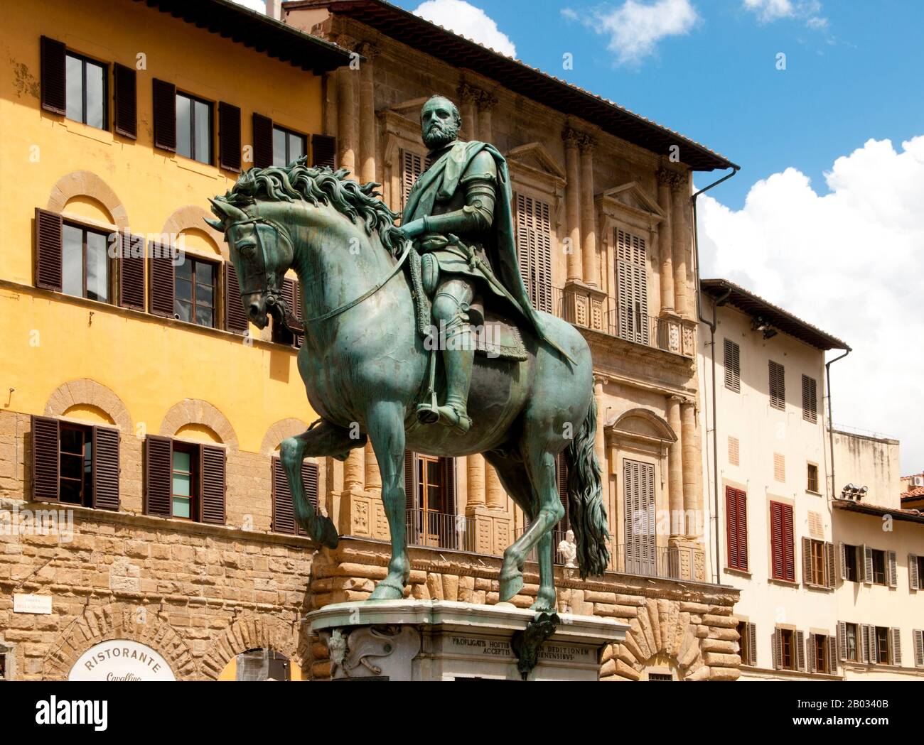 Cosimo di Giovanni de' Medici (genannt "der ältere" und posthum Vater der Nation; geboren am 10. April 1389 in Florenz, gestorben am 1. August 1464 in Careggi) war der erste der politischen Dynastie der Medici, de facto ein Herrschaftsträger von Florenz während eines Großabens der italienischen Renaissance. Stockfoto