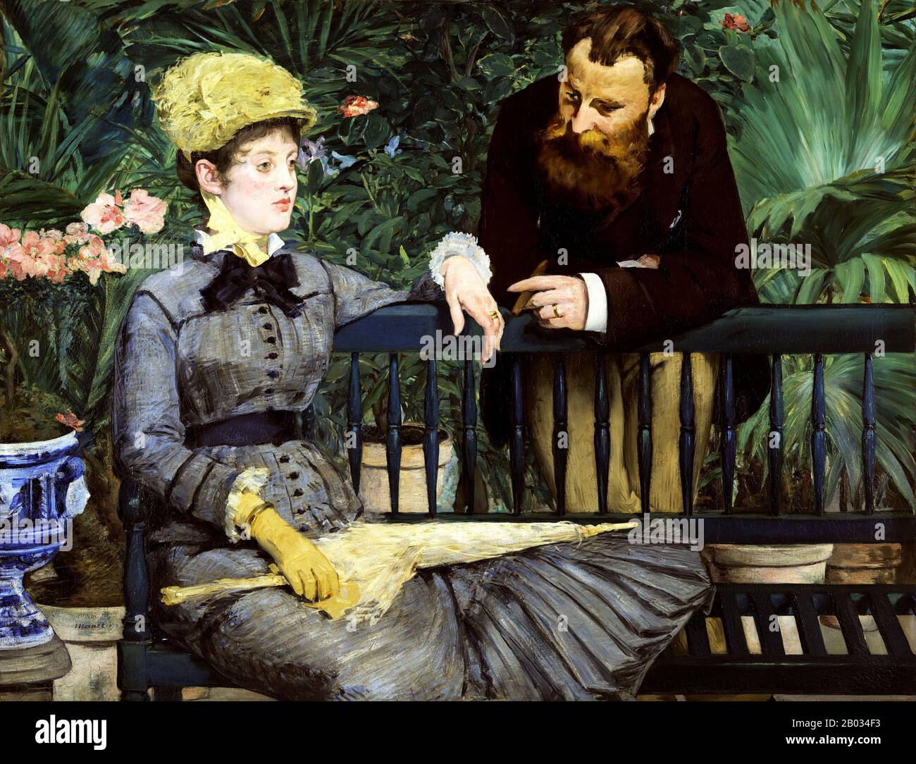 Im Conservatorium befindet sich ein Ölgemälde von Edouard Manet aus dem Jahr 1879, das von der alten Nationalgalerie in Berlin gehalten wird. Das Gemälde wurde im Pariser Salon von 1879 ausgestellt. Im Jahre 1896 Wurde Das Konservatorium von der Deutschen Nationalgalerie in Berlin gekauft. Stockfoto