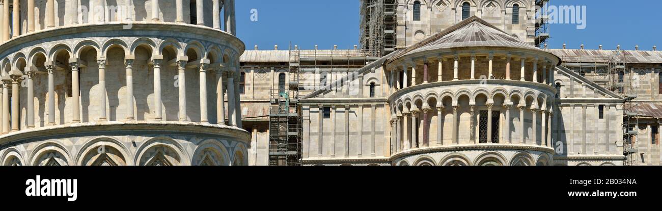 Pisa (Piazza del Duomo, Kathedrale und Campanile) UNESCO-Weltkulturerbe - Toskana, Italien, Europa Stockfoto