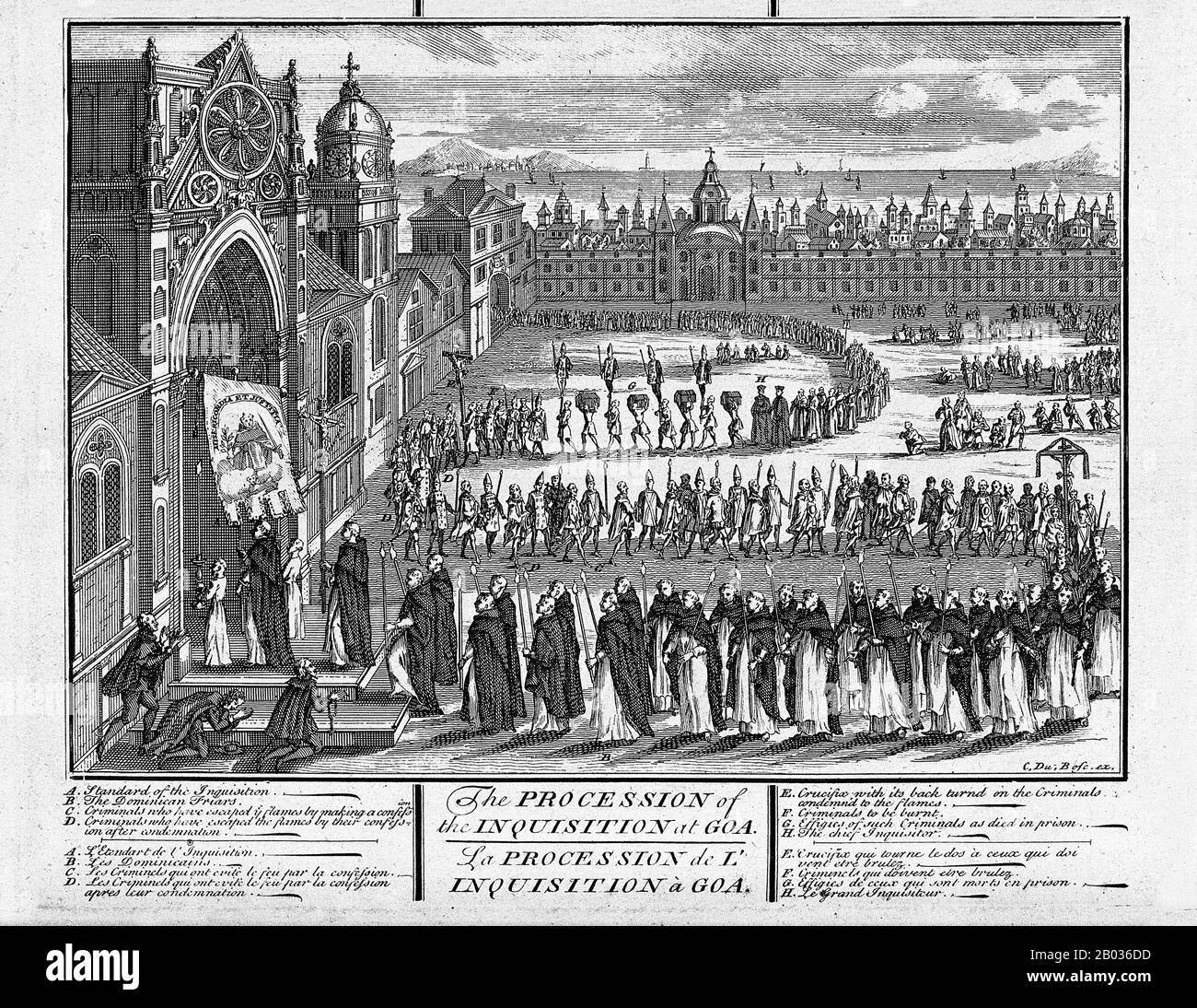 Das Gericht des Heiligen Amtes der Inquisition (Spanisch: Tribunal del Santo Oficio de la Inquisicion), das im allgemeinen als spanische Inquisition (Inquisicion espanola) bekannt ist, wurde 1478 von den katholischen Monarchen Ferdinand II. Von Aragon und der Herrschaft von Kastilien eingerichtet. Die Inquisition sollte ursprünglich vor allem die Rechtgläubigkeit derjenigen gewährleisten, die vom Judentum und vom Islam konvertierten. Die Regelung des Glaubens der neu konvertierten wurde intensiviert, nachdem die königlichen Dekrete 1492 und 1502 Juden und Muslime zur Bekehrung oder Ausreise nach Spanien beordern. Die Inquisition war nicht endgültig abol Stockfoto