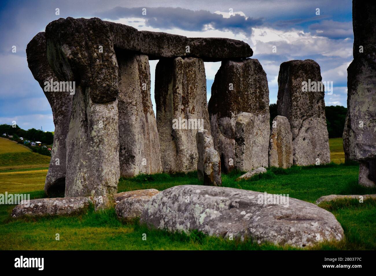 Teilweiser Blick Auf Stonehenge Stockfoto
