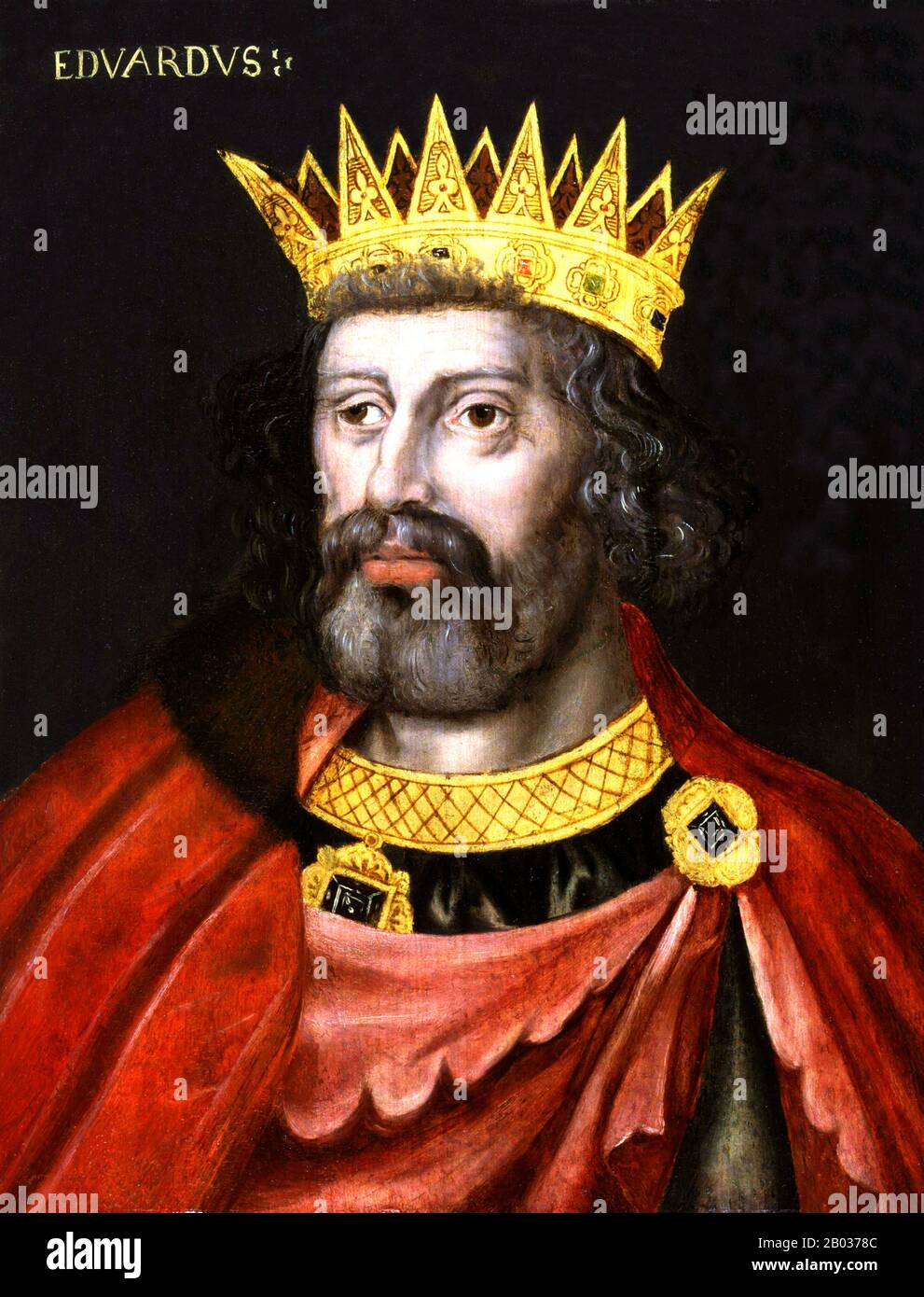 Edward I. (17./18. Juni 1239 - 7. Juli 1307), auch bekannt als Edward Longshanks und der Hammer der Schotten (lat.: Malleus Scotorum), war von 1272 bis 1307 König von England. Stockfoto