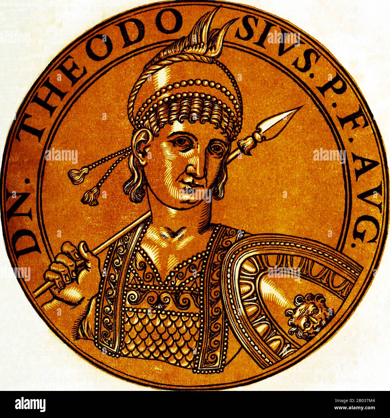 Theodosius III. (-c 754), auch Theodosios III. Genannt, war ein Finanzbeamter und Steuereinlagener im Kaisertum, wobei einige ihn für den Sohn des ehemaligen Kaiser Tiberios III. Beanspruchten Als die Oppsikionstruppen gegen Kaiser Anastasius II. Rebellierten, erklärten sie für Theodosius, eine Wahl, die er nicht ohne weiteres akzeptierte. Einer Geschichte zufolge versuchte er sogar, sich in den Wäldern in der Nähe von Adramyttium zu verstecken, bevor er 715 Kaiser fand und bejubelte. Theodosius und seine Truppen belagerten nach Konstantin und gewannen sechs Monate später den Einzug in die Hauptstadt. Gegenüber seinem Vorgänger war er bemerkenswert gemäßigt Stockfoto