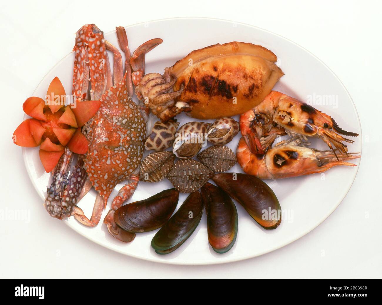 Einer der kulinarischen Köstlichkeiten Thailands ist mit seiner Fülle an Meeresfrüchten ausgestattet. Von 5-Sterne-Restaurants bis zu Ständen sind die verschiedenen Gerichte und Kochstile immens. Stockfoto