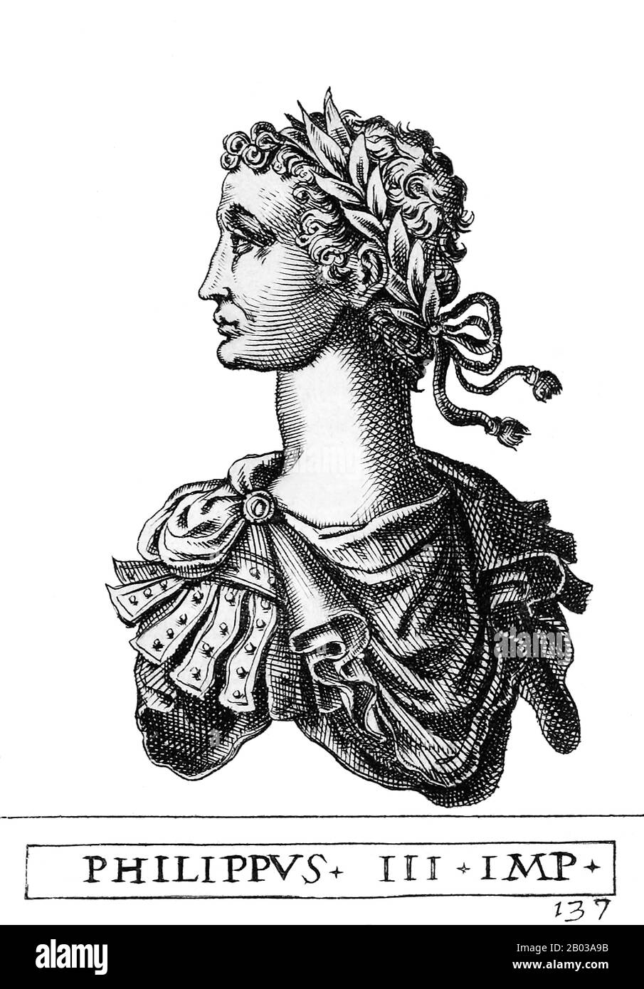 Philipp (1177-1208), auch Philipp von Schwaben genannt, war der jüngste Sohn von Kaiser Friedrich I. und jüngerer Bruder von Kaiser Heinrich VI Philipp war ursprünglich auf ein Leben in der Geistlichkeit vorbereitet, aber er verließ seine kirchliche Berufung im Jahre 1191, nachdem er nach Italien gereist war, und wurde im Jahre 1195 zum Herzog der Toskana gemacht, sowie nach dem Tod seines Bruders Conrad im Jahre 1196 zum Herzog von Schwaben. Er heiratete im Jahr 1197 die Prinzessin Irene Angelina, Tochter des byzantinischen Kaiser Isaac II Angelos. Stockfoto