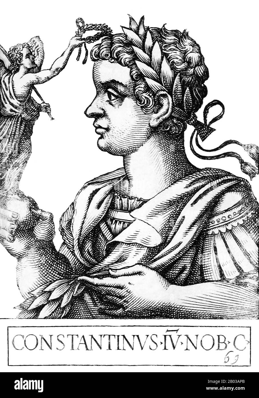 Konstantin II. (316-340) war der zweite Sohn Konstantins des Großen und Faustas und wurde der älteste, nachdem sein Vater seinen Halbbrüder Crispus hingerichtet hatte. Nachdem sein Vater 337 gestorben war, wurde Konstantin II. Zunächst neben seinen Brüdern Constantius II. Und Constans sowie seinen Cousins Dalmatius und Hannibalianus Mitkaiser, Obwohl seine Cousins bald nicht mehr auf dem Bild waren, als er und seine Brüder die Tötung der meisten der restlichen kaiserlichen Familie anordneten. Konstantin II. Wurde Kaiser von Gallien, Britannia, Hispanien und Mauretania, als er das Reich formell mit seinem partitionierte Stockfoto