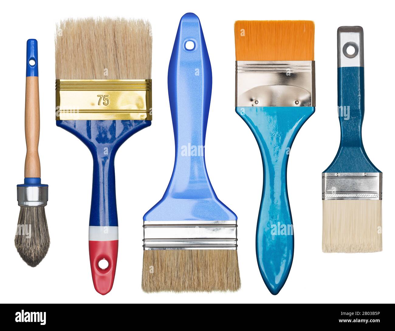 Pinsel isoliert auf weißem Stockfoto