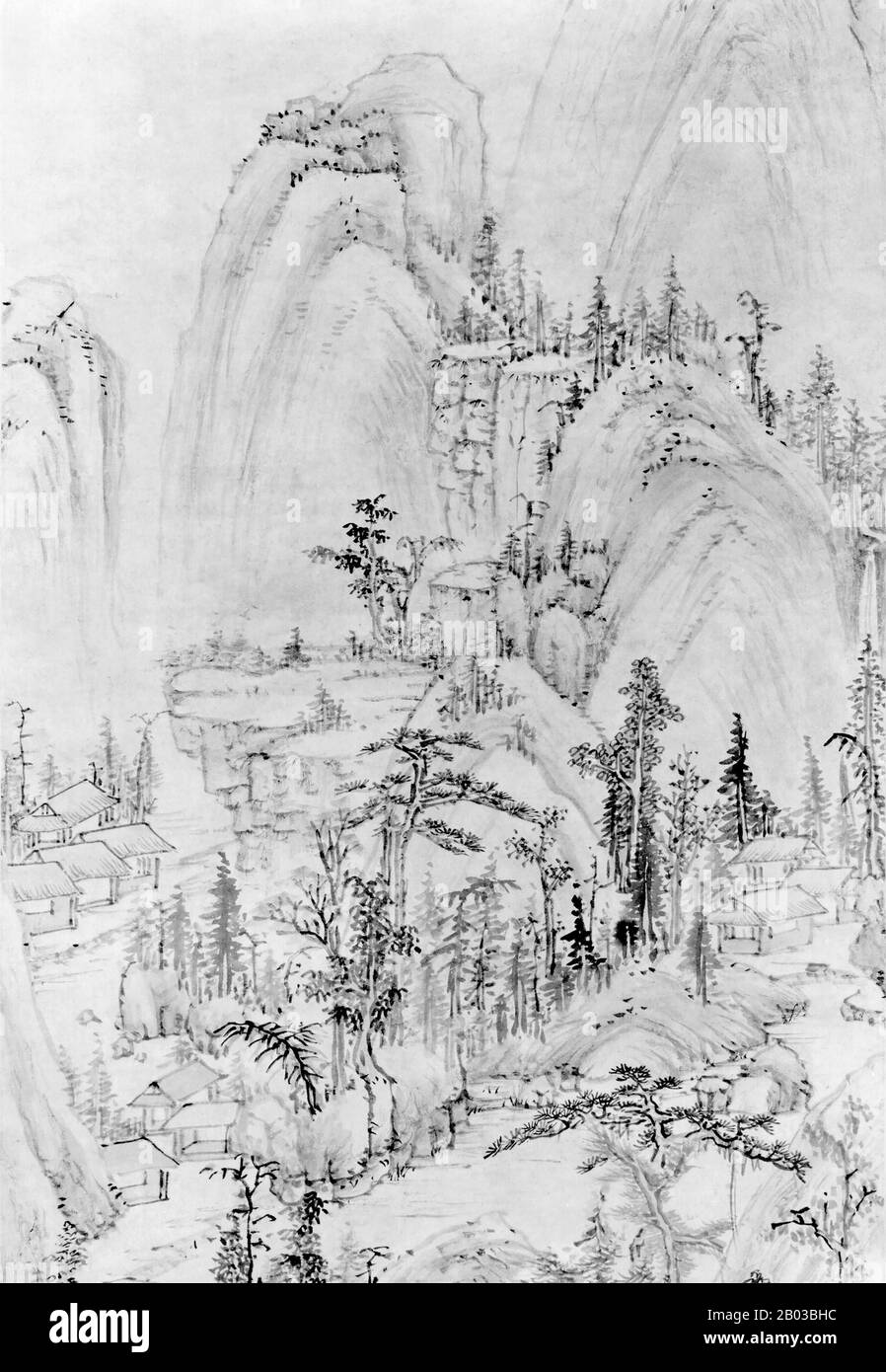 MO Shilong (1537-1587) war ein chinesischer Künstler, der während der Ming-Dynastie lebte. MO Shilong war in Kalligraphie und Malerei bewandert, obwohl seine Karriere durch seinen frühen Tod unterging. Stockfoto