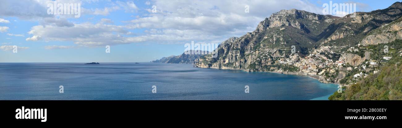 Positano UNESCO-Weltkulturerbe - Kampanien, Italien, Europa Stockfoto