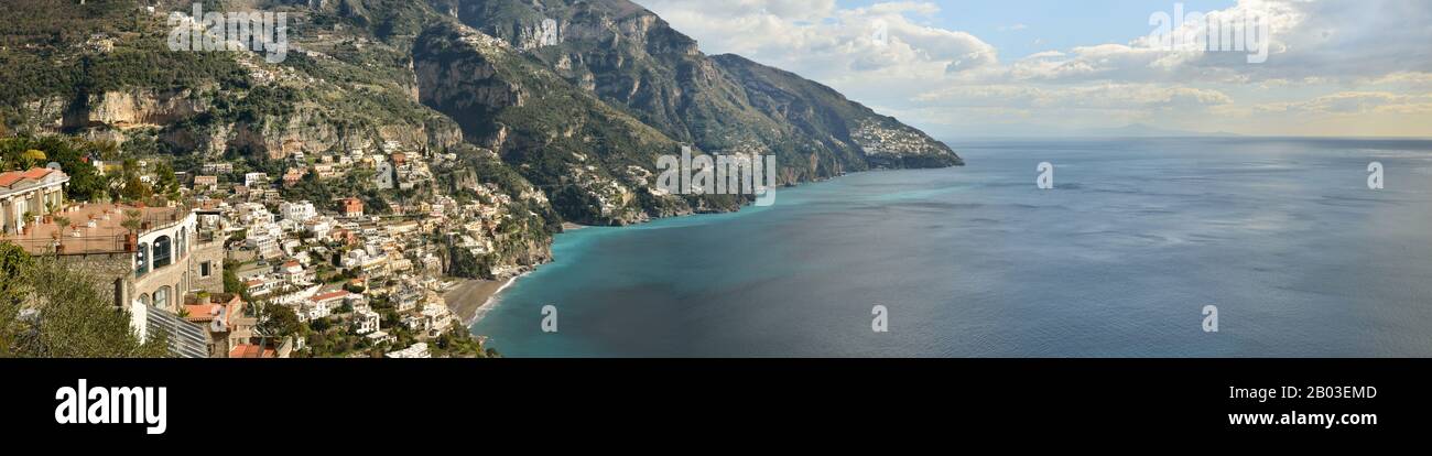 Positano UNESCO-Weltkulturerbe - Kampanien, Italien, Europa Stockfoto