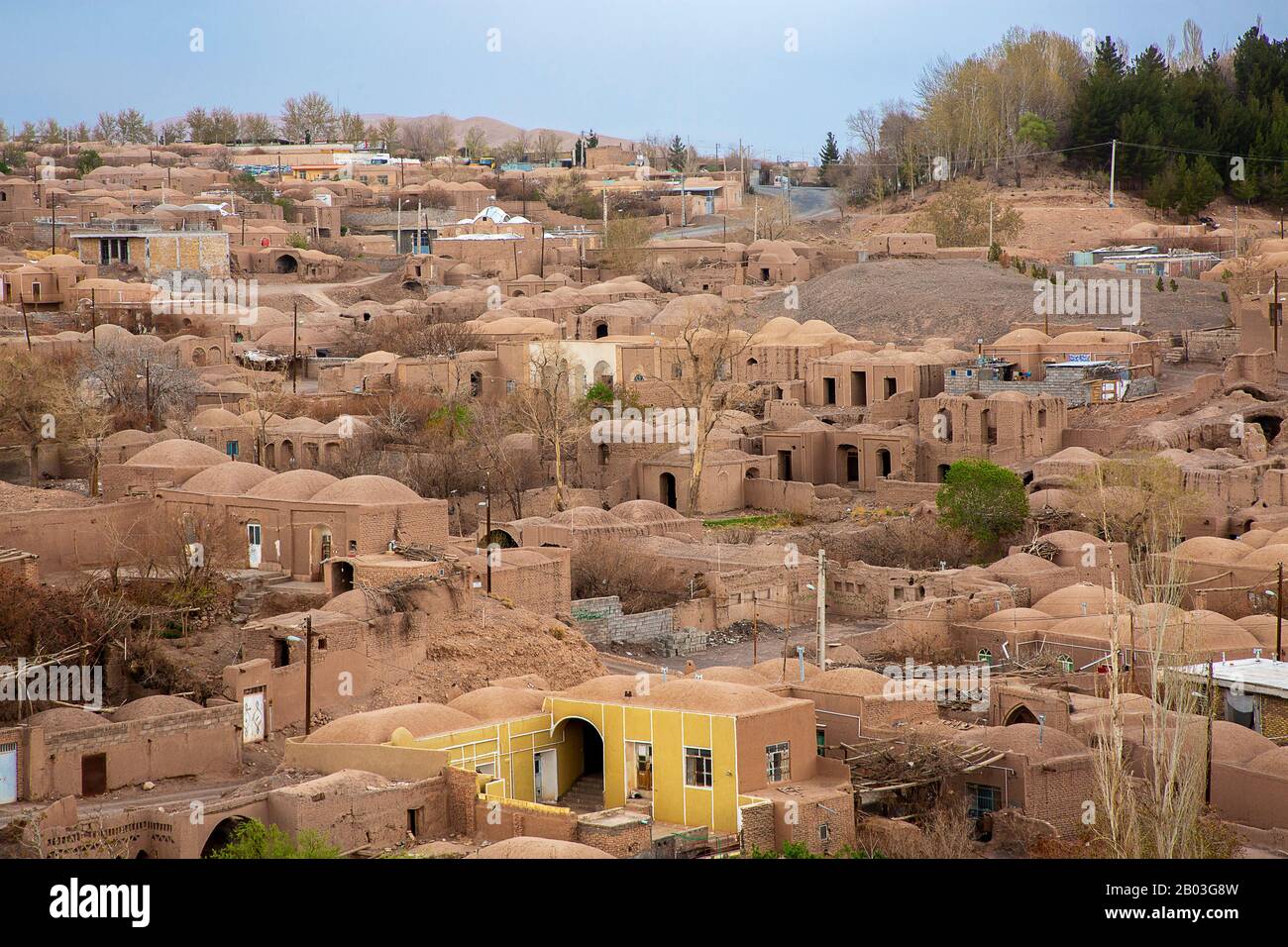 Lehmhäuser in der Altstadt Rayen, Iran Stockfoto