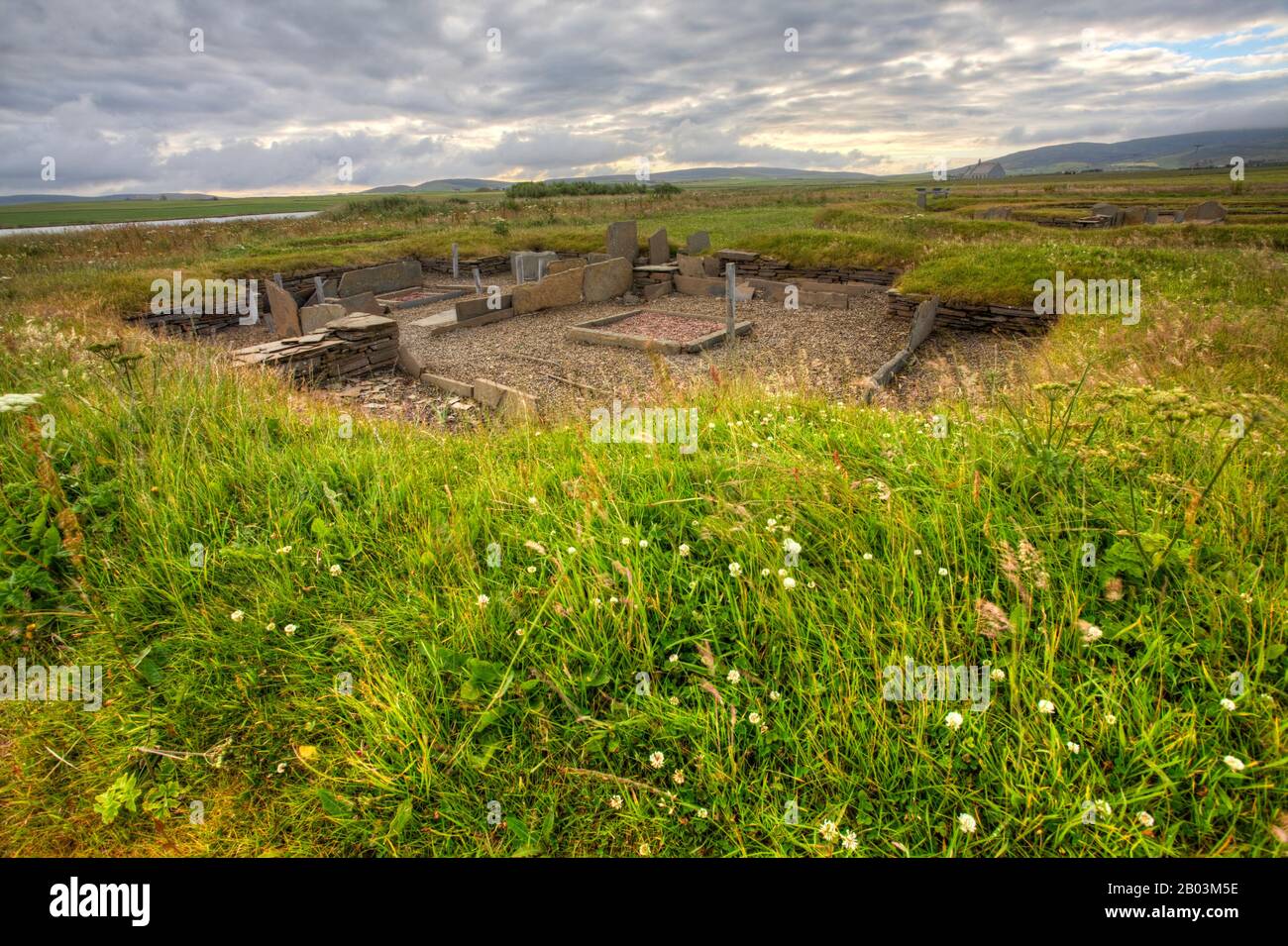 Die neolithische Siedlung Barnhouse in Orkney, Schottland Stockfoto