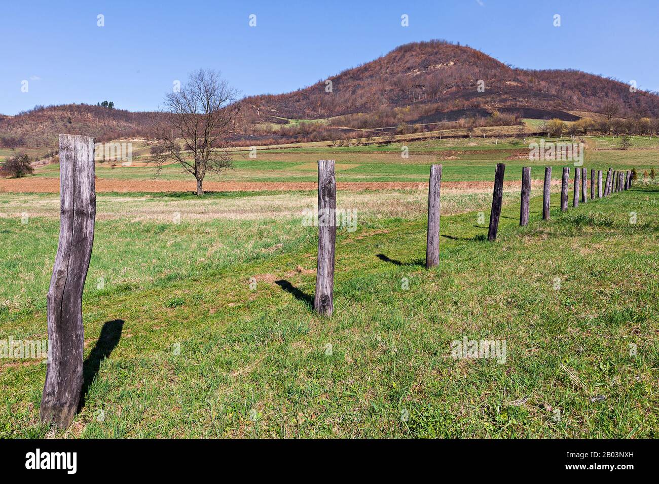 Bosnische Pyramide in der Nähe der Stadt Visoko, Bosnien und Herzegowina. Stockfoto