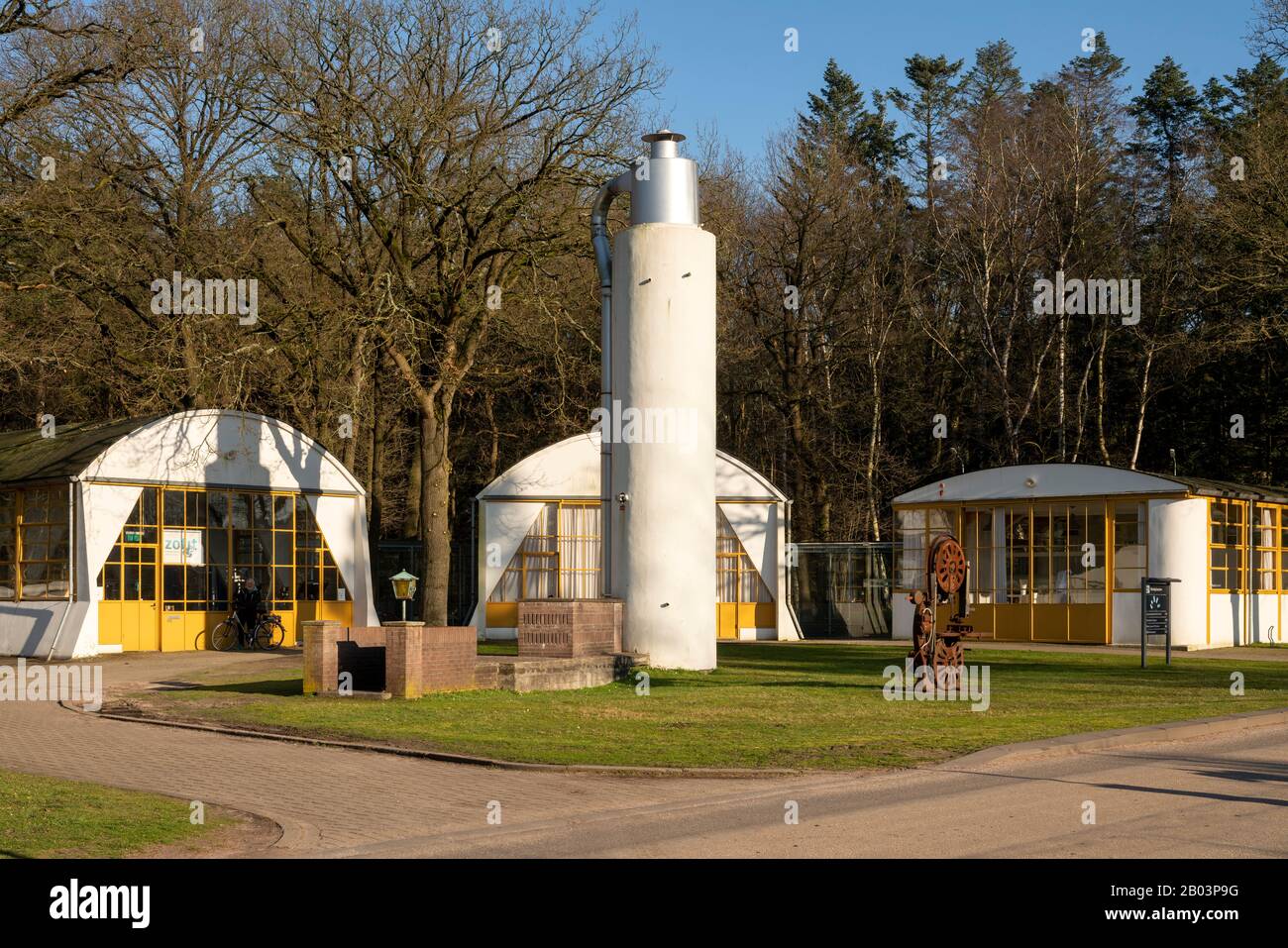 Hilversum, Sanatorium Zonnestraal, 1928 von Johannes Duiker und Bernard Bijvoet, Nebengebäude mit Arbeitsblättern für Patienten Stockfoto