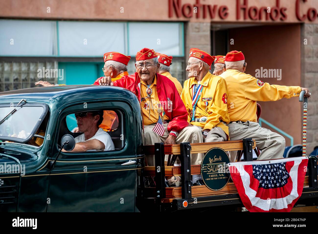 Navajo Code-Talker, Ceremonial Parade, Gallup Inter-Tribal Ceremonial, New Mexico USA Stockfoto