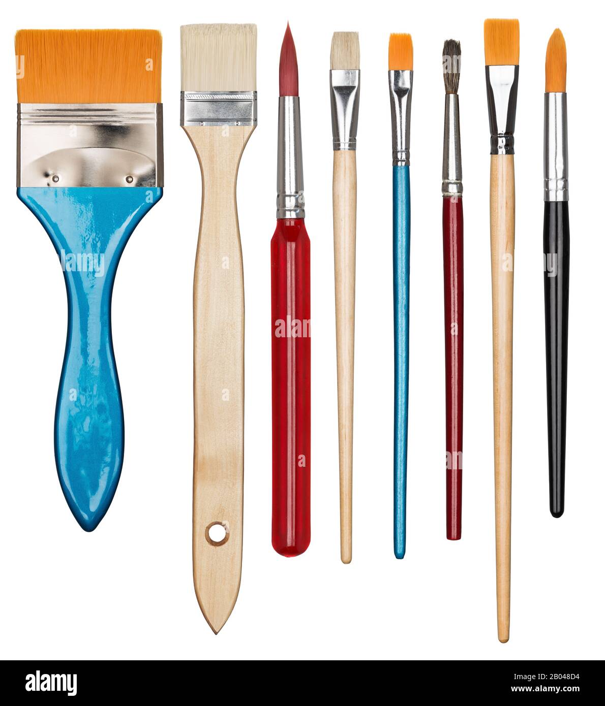 Pinsel isoliert auf weißem Stockfoto