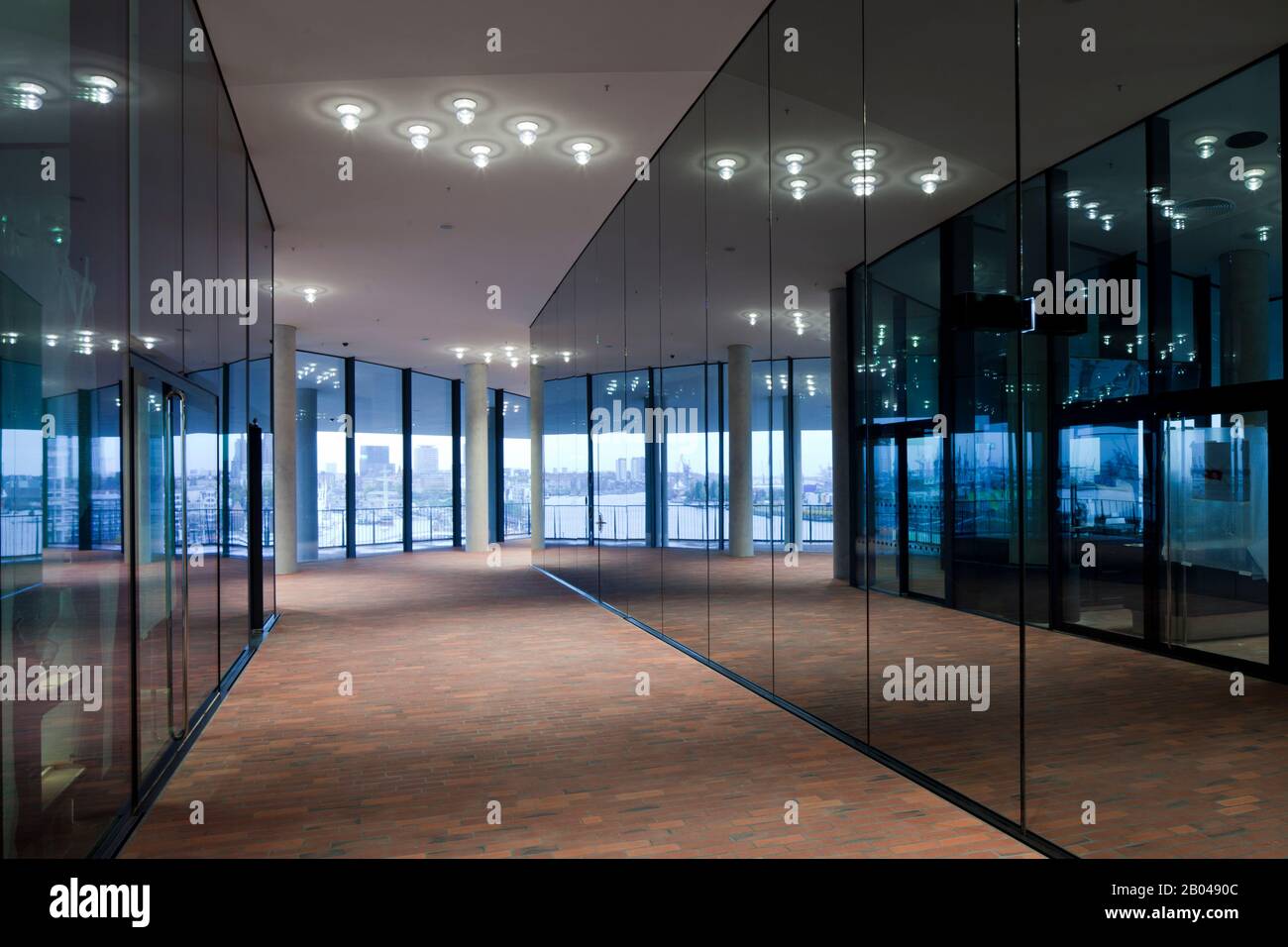 Hamburg, Elbphilharmonie, Entwurf Herzog & de Meuron, erbaut 2007-2016, Foyer Stockfoto