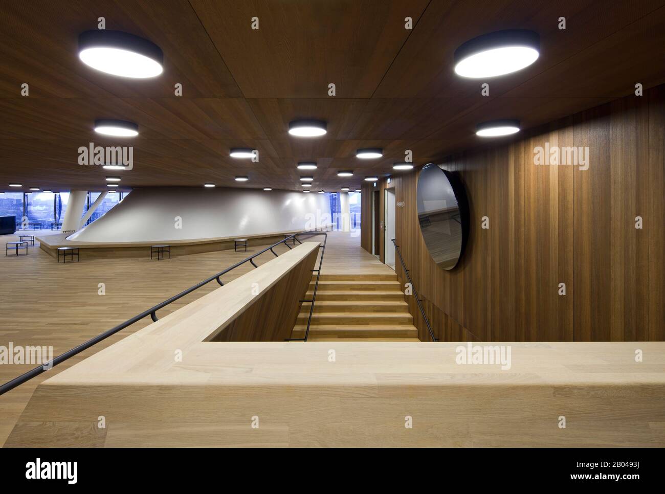 Hamburg, Elbphilharmonie, Entwurf Herzog & de Meuron, erbaut 2007-2016, Foyer und Eingang zum großen Saal, Schalltrichter Stockfoto