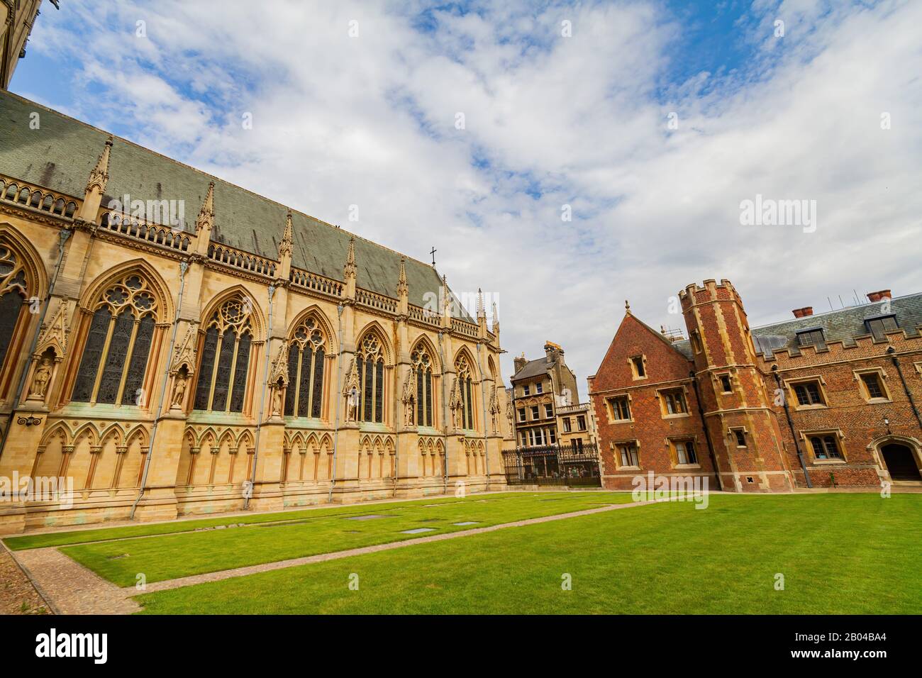 Außenansicht des St John's College in Cambrdige, Großbritannien Stockfoto