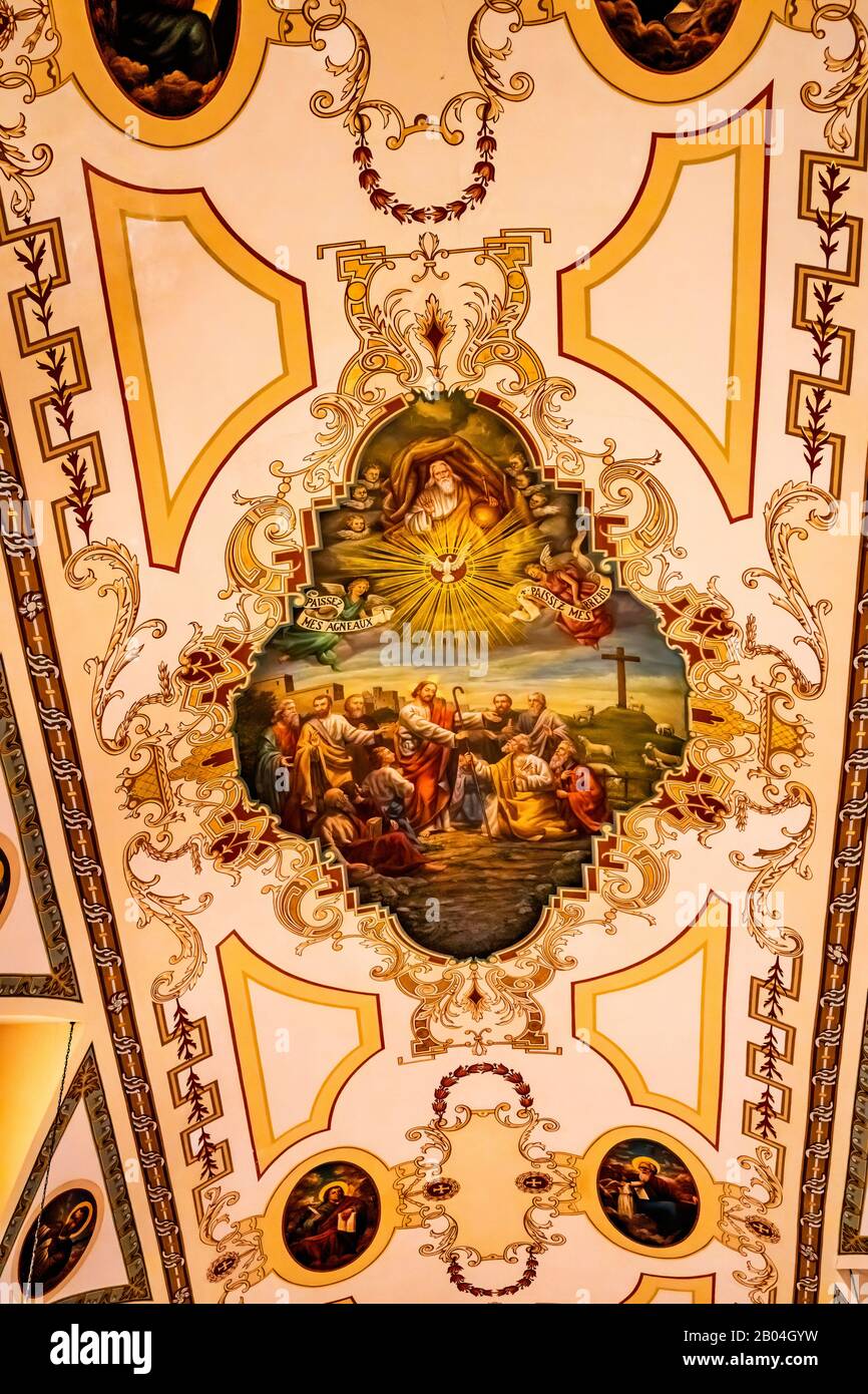 Auferstandener Jesus Christus Peter mit Schlüsseln und Jüngern Saint Louis Basilica Cathedral Älteste Kathedrale der Vereinigten Staaten neue Oreleans Louisiana. 1718 Lou Erbaut Stockfoto