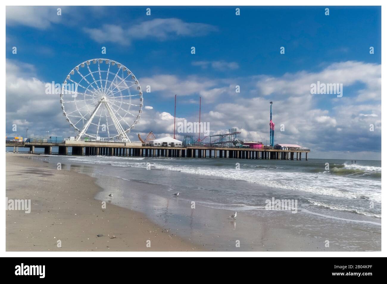 Schöner Broadwalk Pier Atlantic City Stockfoto