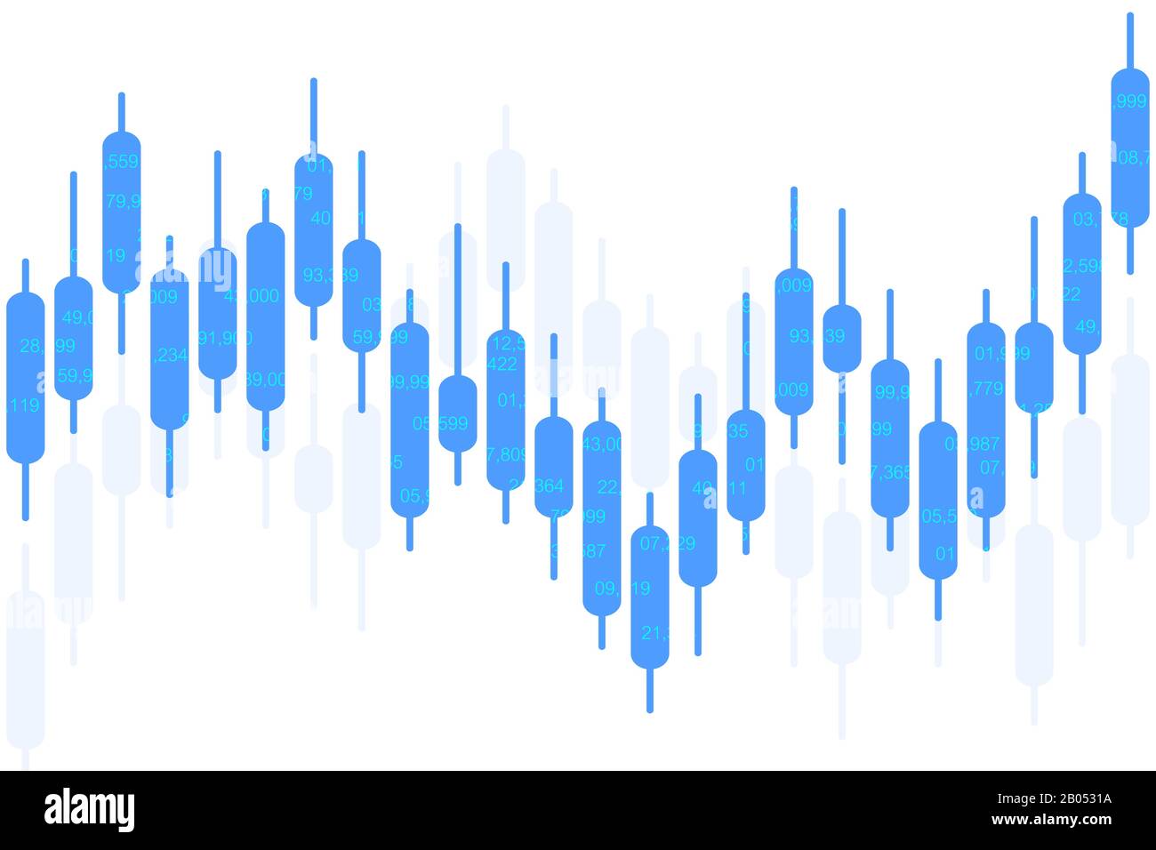 Börse oder forex trading business Grafik für finanzielle Investitionen Konzept. Business Präsentation für Ihr Design und Text. Wirtschaft trends Stock Vektor