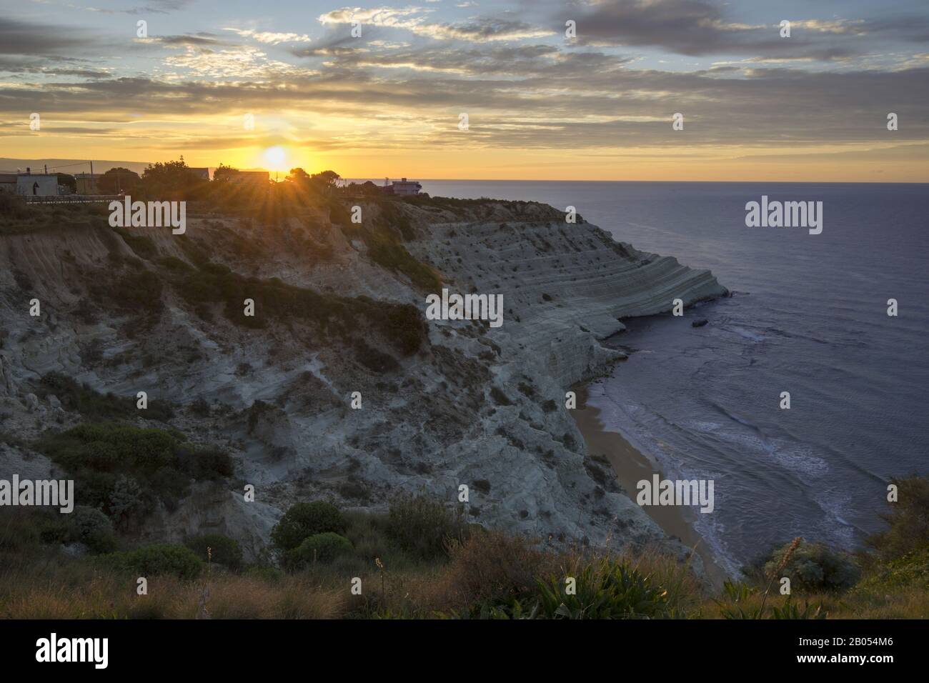 Scala dei turchi, sizilien, italien, Seescape, Felsen Stockfoto