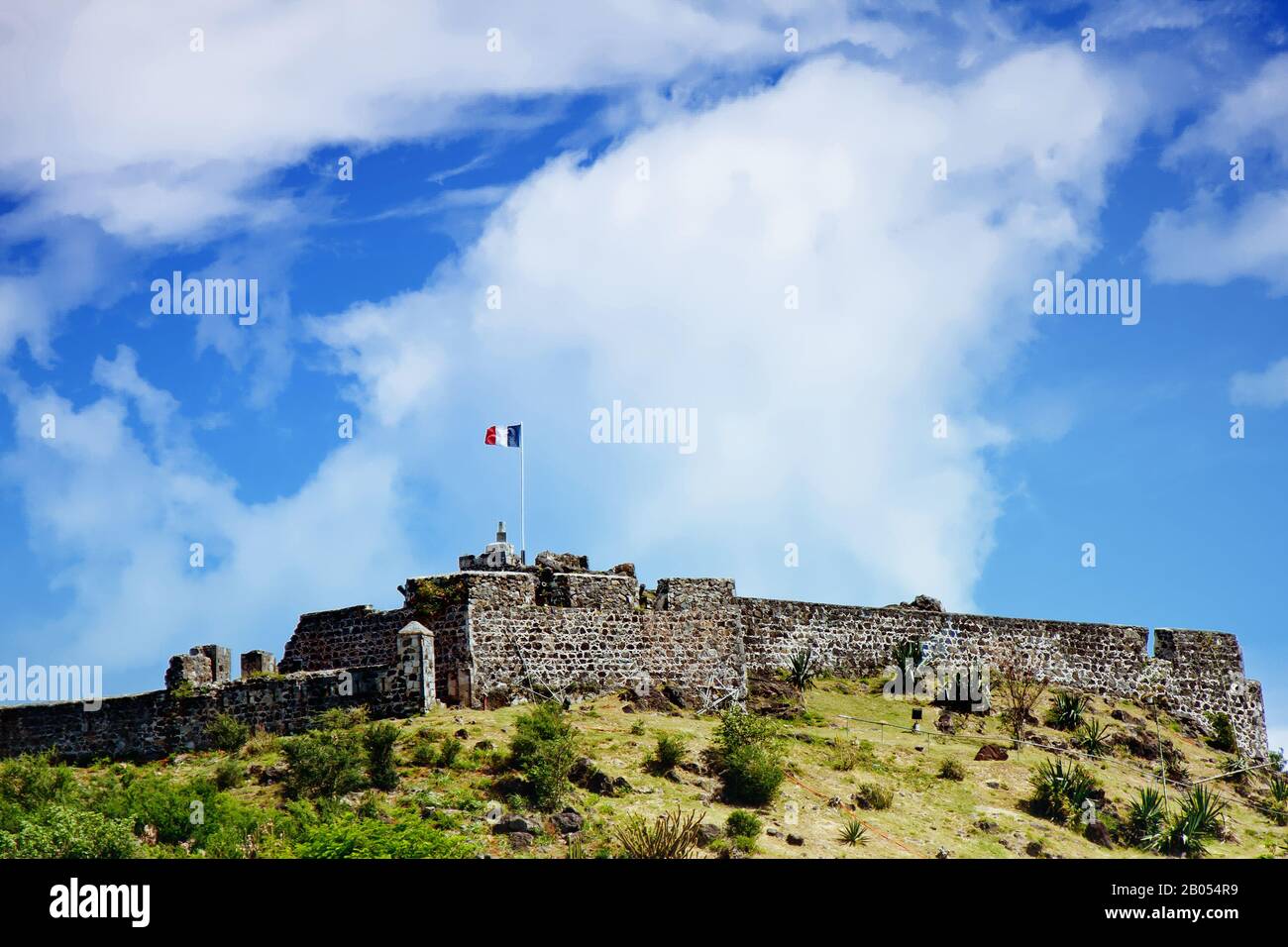 Altes französisches Fort auf einem Hügel Stockfoto