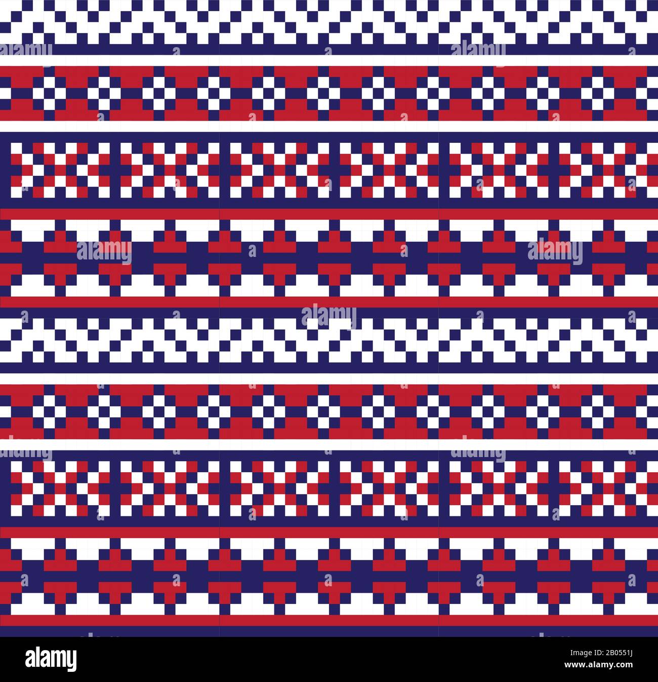 Modernes Seamless Muster Auf Der Ethnischen Norwegermuster - Dieses Muster ist eine faire Insel, die für Website-Ressourcen, Grafiken, Druckdesigns und Modebekleidung geeignet ist Stock Vektor