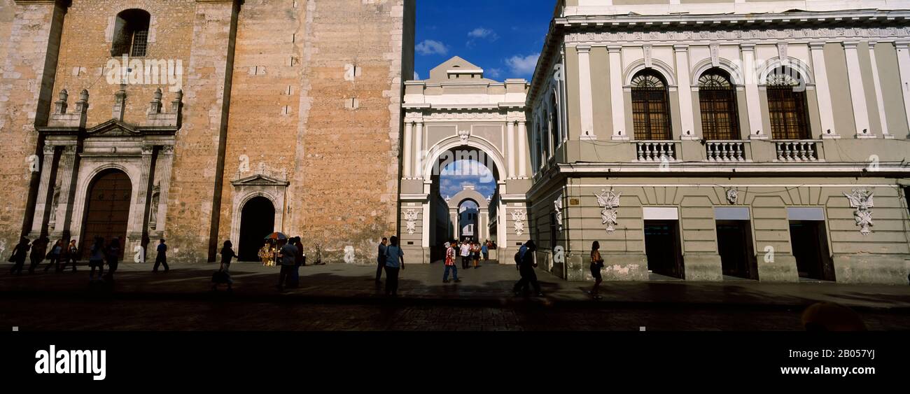 Gebäude in einer Stadt, Merida, Yucatan-Halbinsel, Mexiko Stockfoto