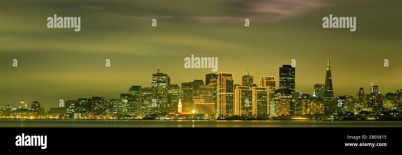 Skyline von Treasure Island, San Francisco, Kalifornien, USA Stockfoto