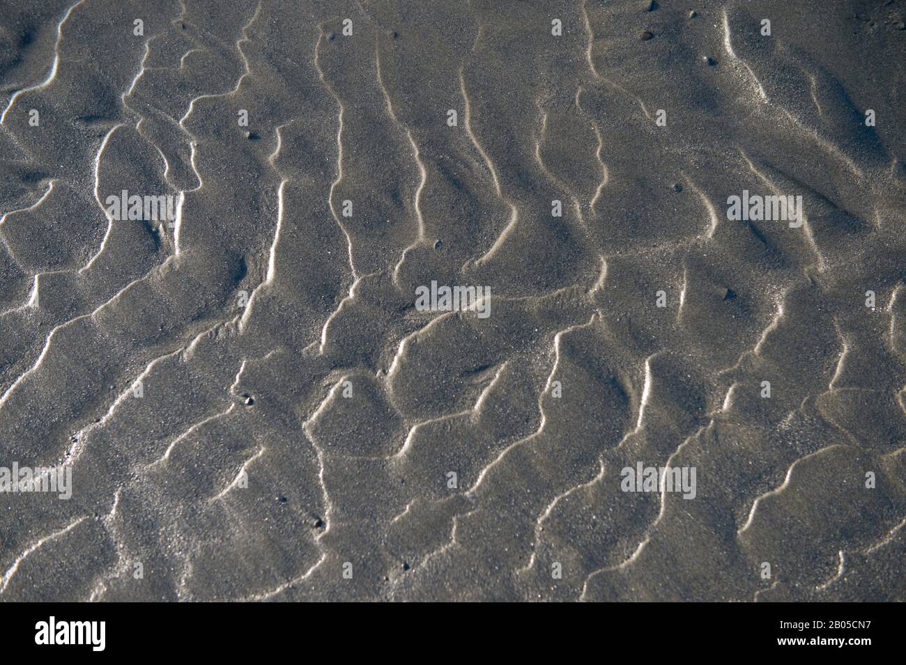 Muster im Sand am Ruby Beach im Olympic National Park im US-Bundesstaat Washington Stockfoto