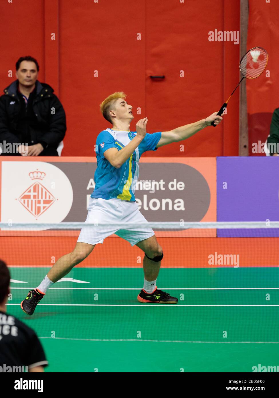 Christo Popov aus Frankreich tritt am Tag 1 des spanischen Meisters von Barcelona am 18. Februar 2020 im Olympischen Sportzentrum Vall d'Hebron in Barcelona in der Qualifikationsrunde 1 Im Herreneinzel gegen Arnaud Merkle aus Frankreich an. (Foto nach DAX/ESPA-Images) Stockfoto Christo Popov aus Frankreich tritt am Tag 1 des spanischen Meisters von Barcelona am 18. Februar 2020 im Olympischen Sportzentrum Vall d'Hebron in Barcelona in der Qualifikationsrunde 1 Im Herreneinzel gegen Arnaud Merkle aus Frankreich an. (Foto nach DAX/ESPA-Images) Stockfoto
