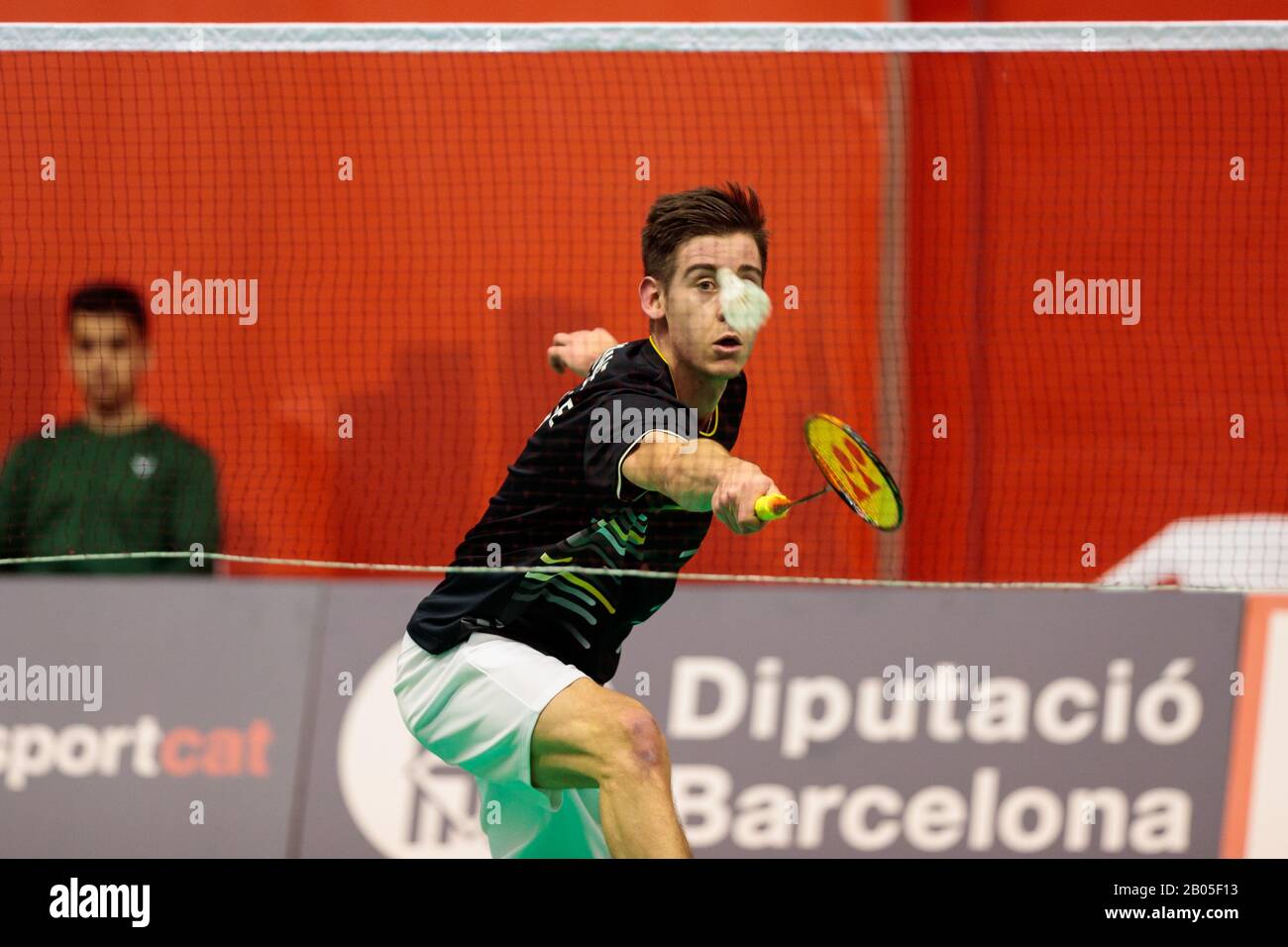 Arnaud Merkle aus Frankreich tritt am Tag 1 des spanischen Meisters von Barcelona im Olympischen Sportzentrum Vall d'Hebron am 18. Februar 2020 in Barcelona in der Qualifikationsrunde 1 Im Herreneinzel gegen Christo Popov aus Frankreich an. (Foto nach DAX/ESPA-Images) Stockfoto Arnaud Merkle aus Frankreich tritt am Tag 1 des spanischen Meisters von Barcelona im Olympischen Sportzentrum Vall d'Hebron am 18. Februar 2020 in Barcelona in der Qualifikationsrunde 1 Im Herreneinzel gegen Christo Popov aus Frankreich an. (Foto nach DAX/ESPA-Images) Stockfoto