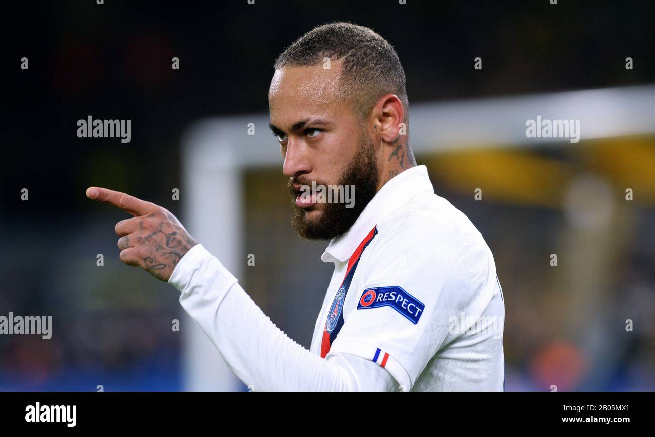 Neymar (PSG) beim UEFA Champions League-Fußballspiel Borussia Dortmund gegen Paris St. Germain, Signal Iduna Park, Dortmund, Deutschland Stockfoto
