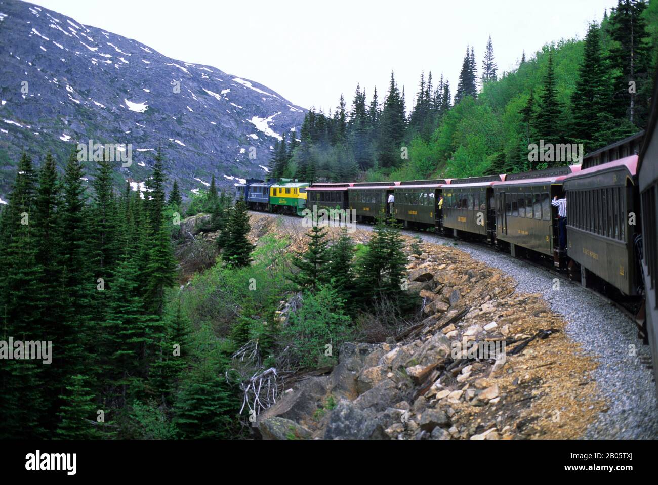 USA, ALASKA, INSIDE PASSAGE, SKAGWAY, WHITE PASS-YUKON TRASSENBAHN Stockfoto