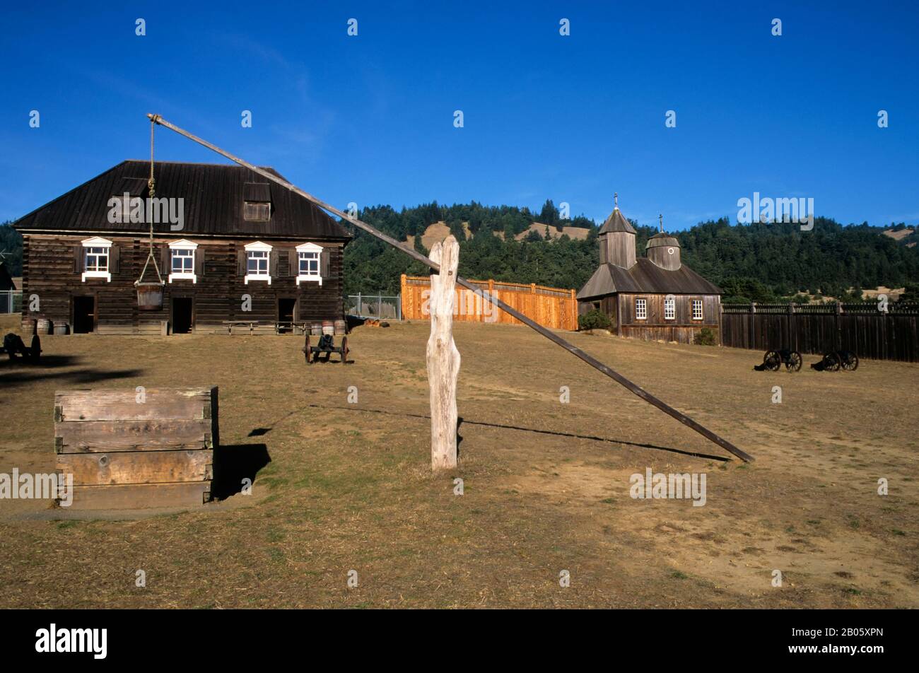 USA, NORDKALIFORNIEN, FORT ROSS STATE HISTORIC PARK, WELL Stockfoto