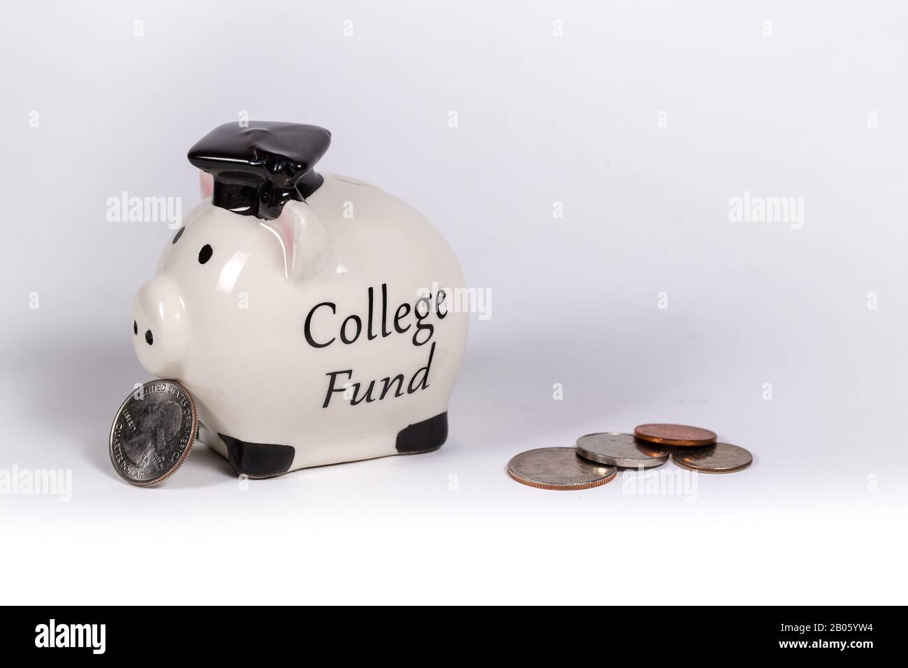 College Fund Piggy Bank Stockfoto