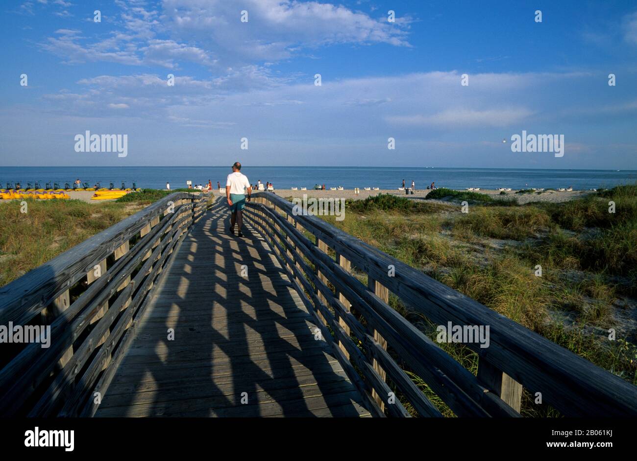 USA, FLORIDA, MIAMI, KEY BISCAYNE, BILL BAGGS CAPE FLORIDA STATE PARK, STRAND Stockfoto