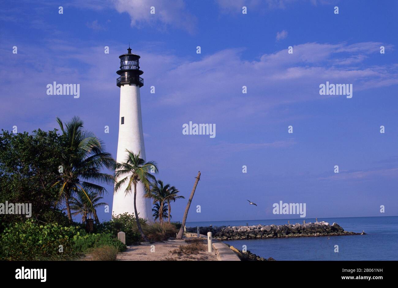 USA, FLORIDA, MIAMI, KEY BISCAYNE, BILL BAGGS CAPE FLORIDA STATE PARK, LEUCHTTURM Stockfoto