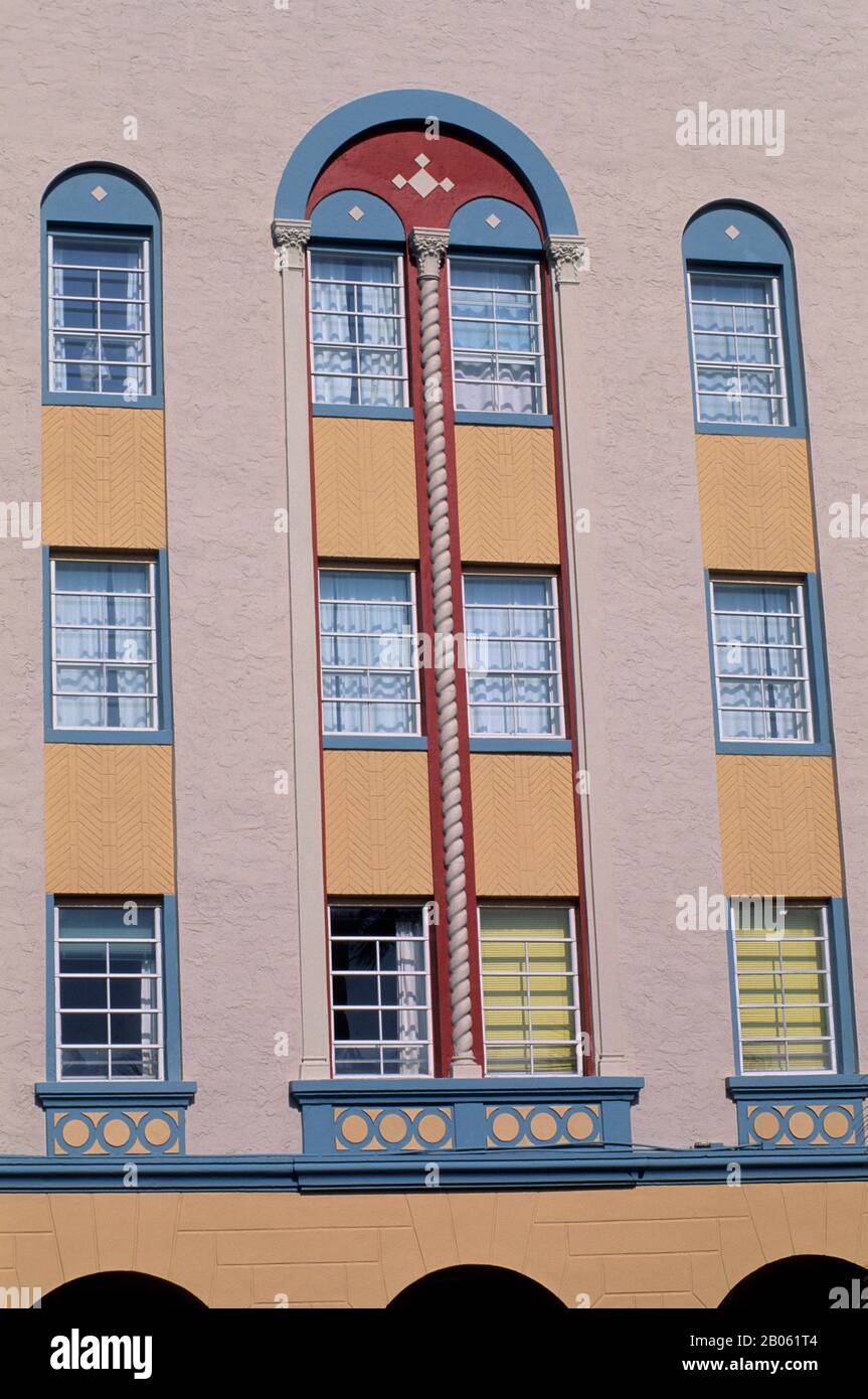 USA, FLORIDA, MIAMI BEACH, ART DECO DISTRICT, OCEAN DRIVE, LOKALE ARCHITEKTUR Stockfoto