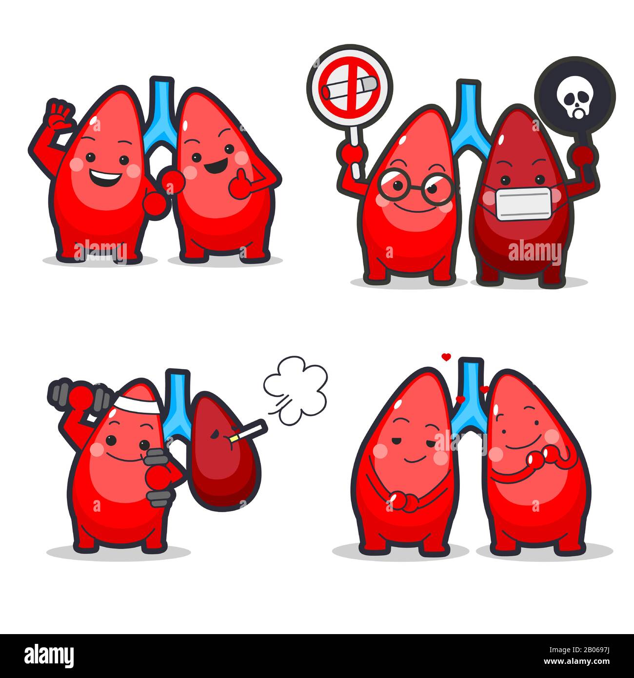 Symbole für medizinische Zeichen setzen Cartoon-Stil-Abbildung 008 Stock Vektor